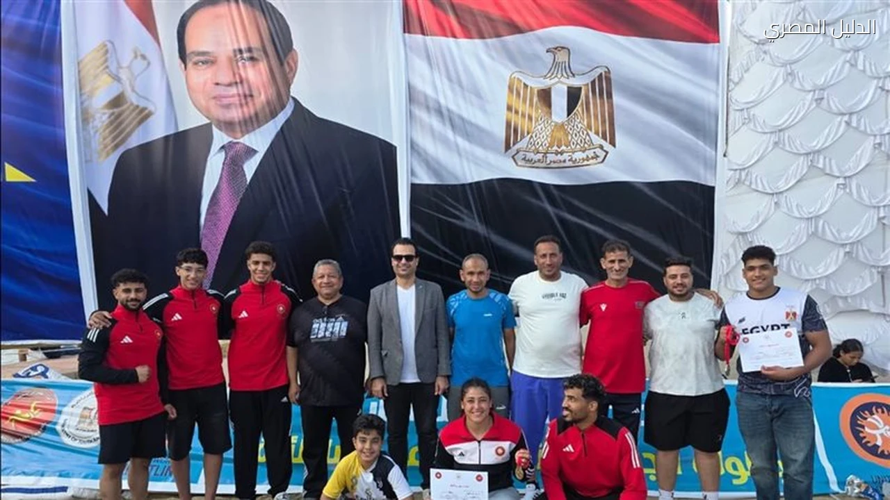 الدقهلية تحصد 5 ميداليات في بطولة الجمهورية للمصارعة الشاطئية