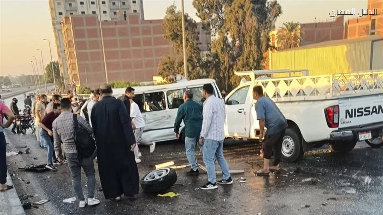 إصابة 5 أشخاص في حادث تصادم بالقليوبية