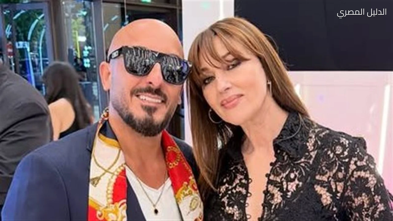 حسام الحسيني ينشر صورة مع مونيكا بيلوتشي