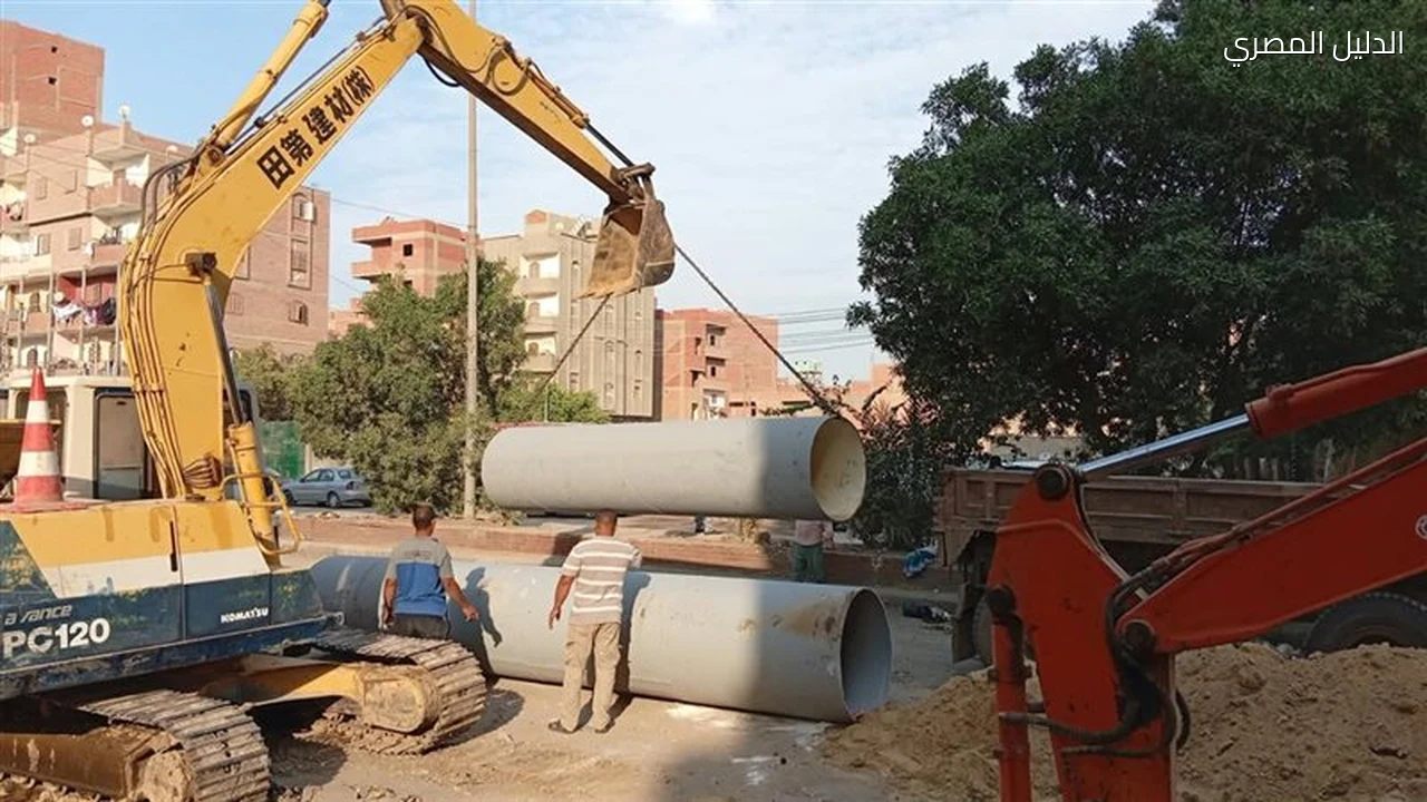 انتهاء إحلال وتجديد خط مياه رئيسي بالفيوم قبل الموعد