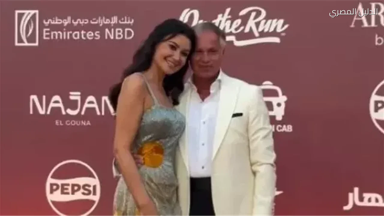 أروى جودة تخطف الأنظار مع زوجها في مهرجان الجونة