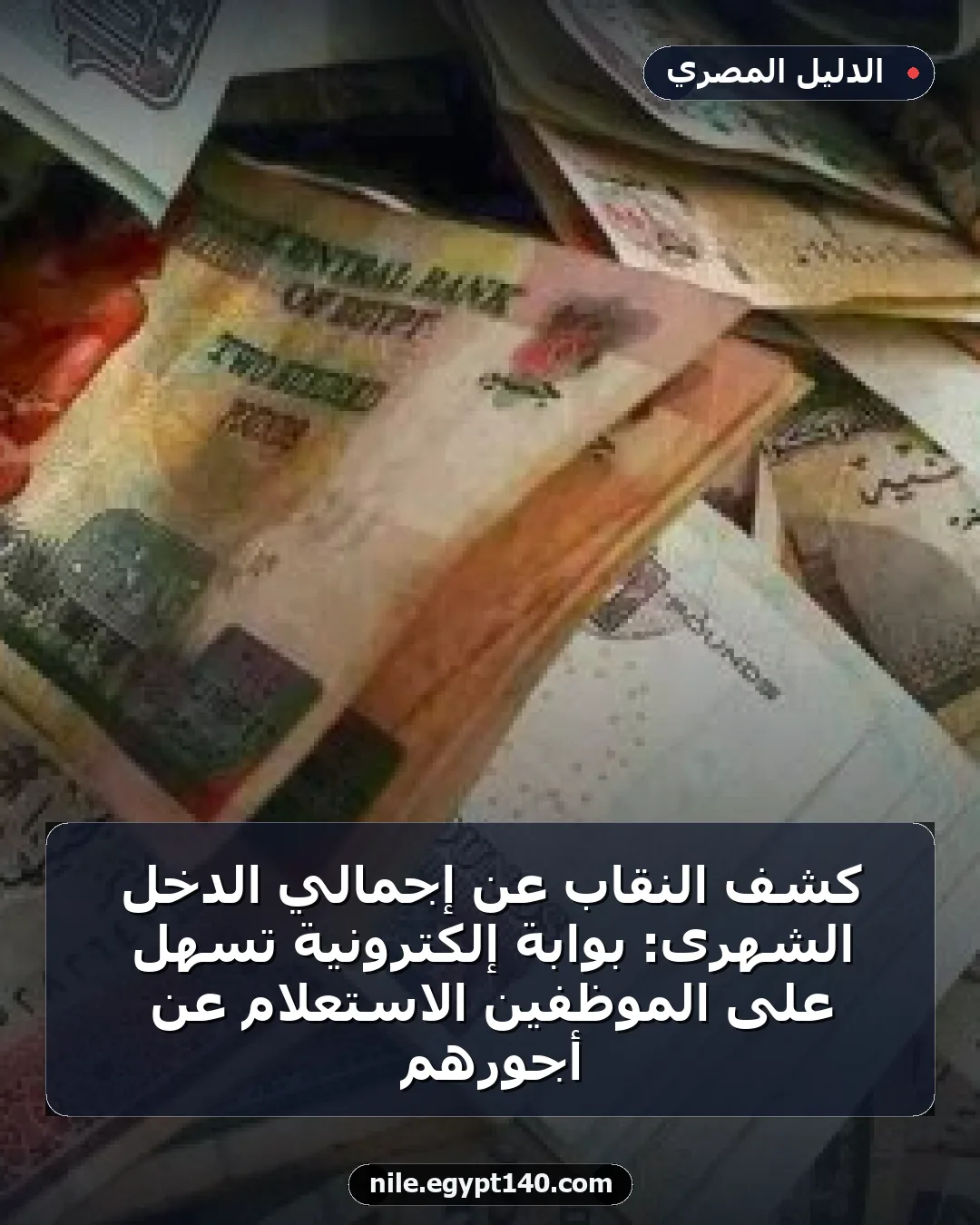 كشف النقاب عن إجمالي الدخل الشهرى: بوابة إلكترونية تسهل على الموظفين الاستعلام عن أجورهم