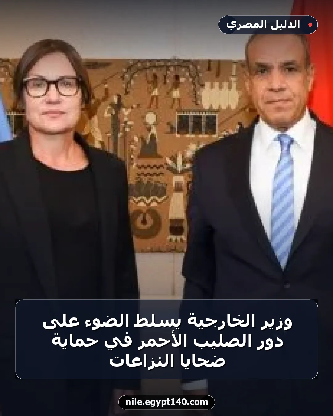وزير الخارجية يسلط الضوء على دور الصليب الأحمر في حماية ضحايا النزاعات