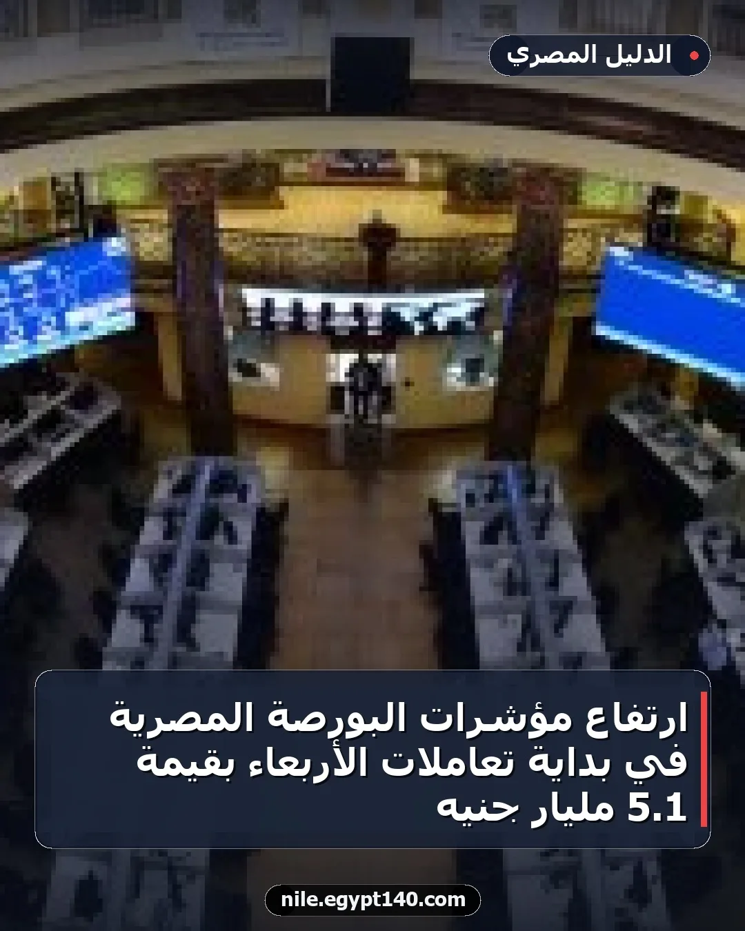 ارتفاع مؤشرات البورصة المصرية في بداية تعاملات الأربعاء بقيمة 1.5 مليار جنيه