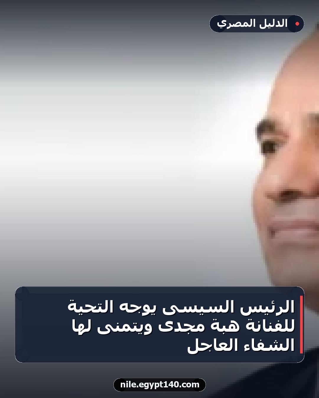الرئيس السيسى يوجه التحية للفنانة هبة مجدى ويتمنى لها الشفاء العاجل