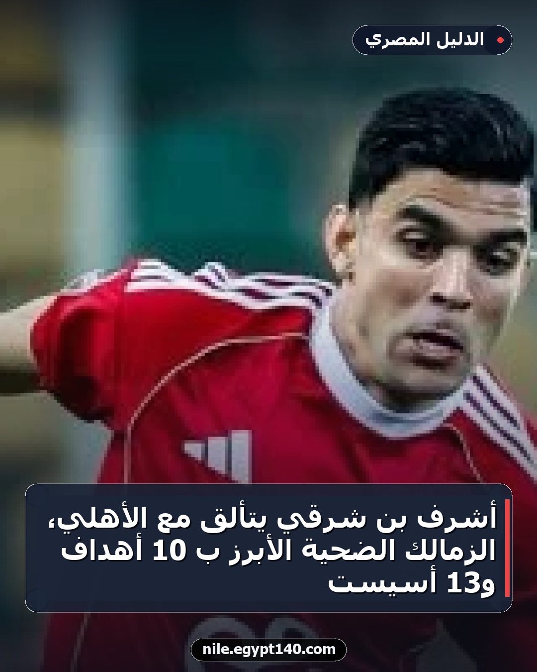 أشرف بن شرقي يتألق مع الأهلي، الزمالك الضحية الأبرز بـ 10 أهداف و13 أسيست