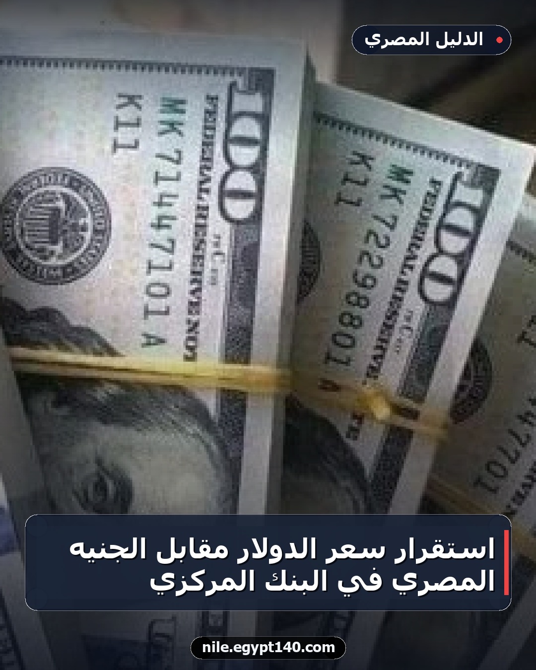 استقرار سعر الدولار مقابل الجنيه المصري في البنك المركزي