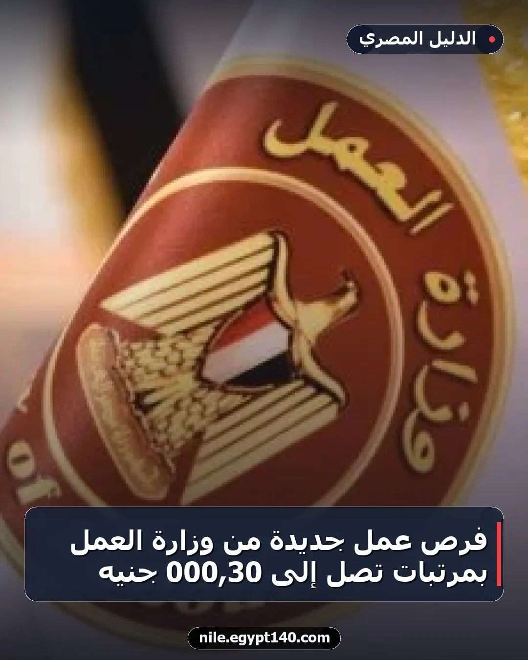 فرص عمل جديدة من وزارة العمل بمرتبات تصل إلى 30,000 جنيه