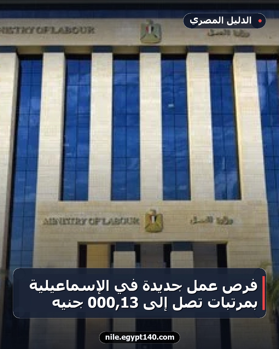 فرص عمل جديدة في الإسماعيلية بمرتبات تصل إلى 13,000 جنيه