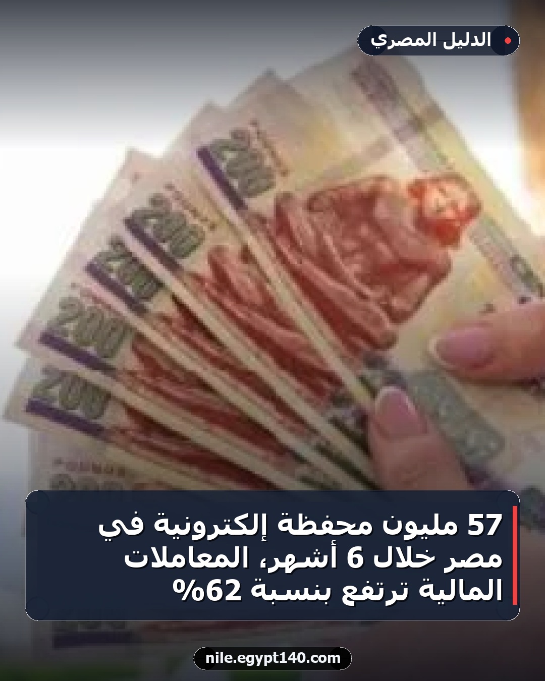 57 مليون محفظة إلكترونية في مصر خلال 6 أشهر، المعاملات المالية ترتفع بنسبة 62%