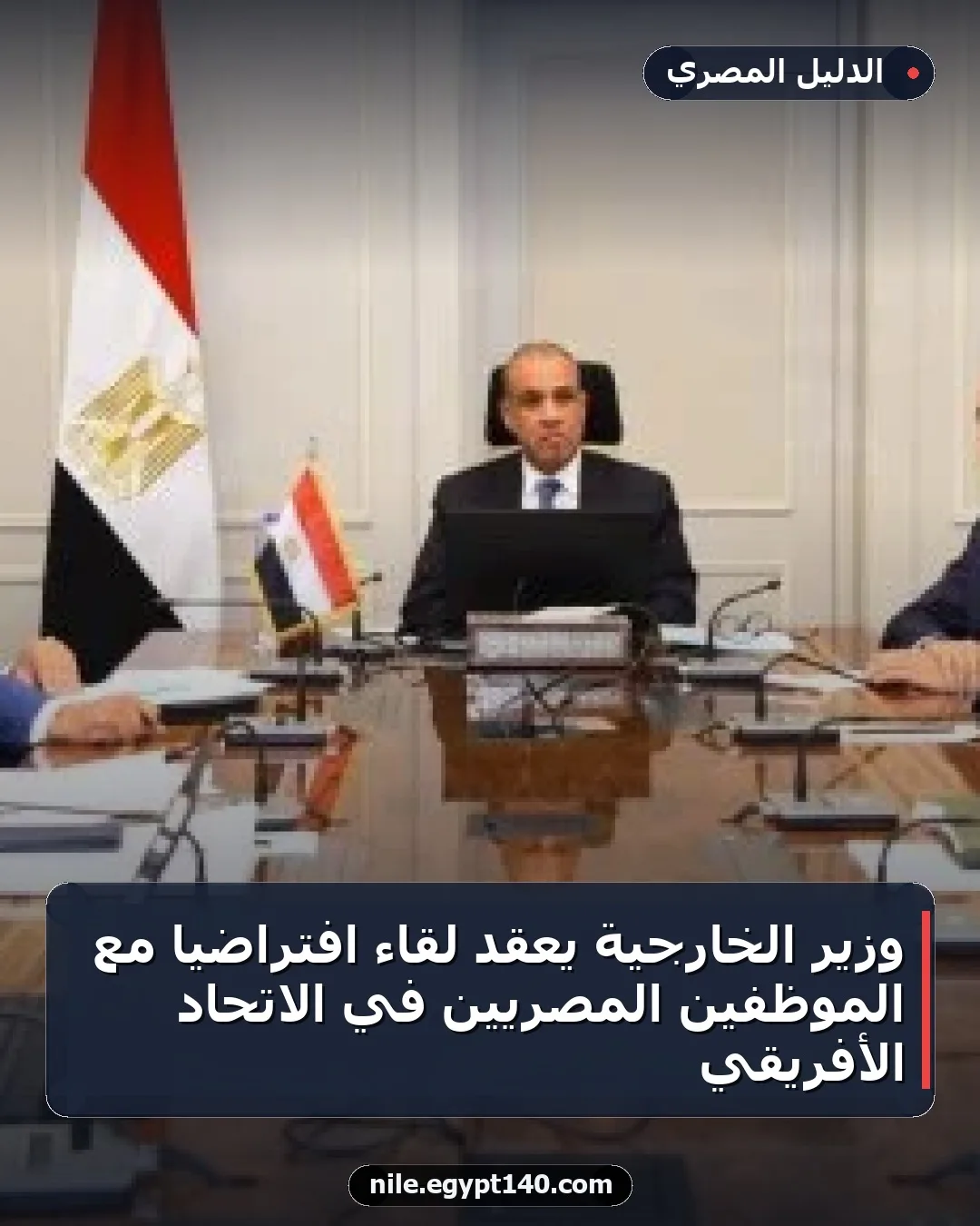 وزير الخارجية يعقد لقاءً افتراضياً مع الموظفين المصريين في الاتحاد الأفريقي