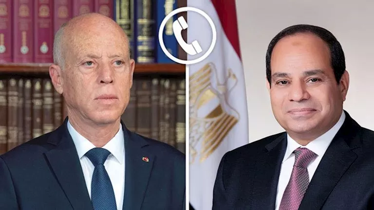 السيسي وقيس سعيد يتناولان سبل تعزيز التعاون بين مصر وتونس في مكالمة هاتفية