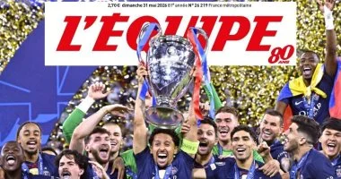 صحف فرنسا تحتفل بفوز بي إس جي بلقب دوري أبطال أوروبا