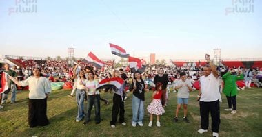 أجواء احتفالية في منطقة المشجعين المصرية بالعاصمة الجديدة تزامنًا مع كأس العالم
