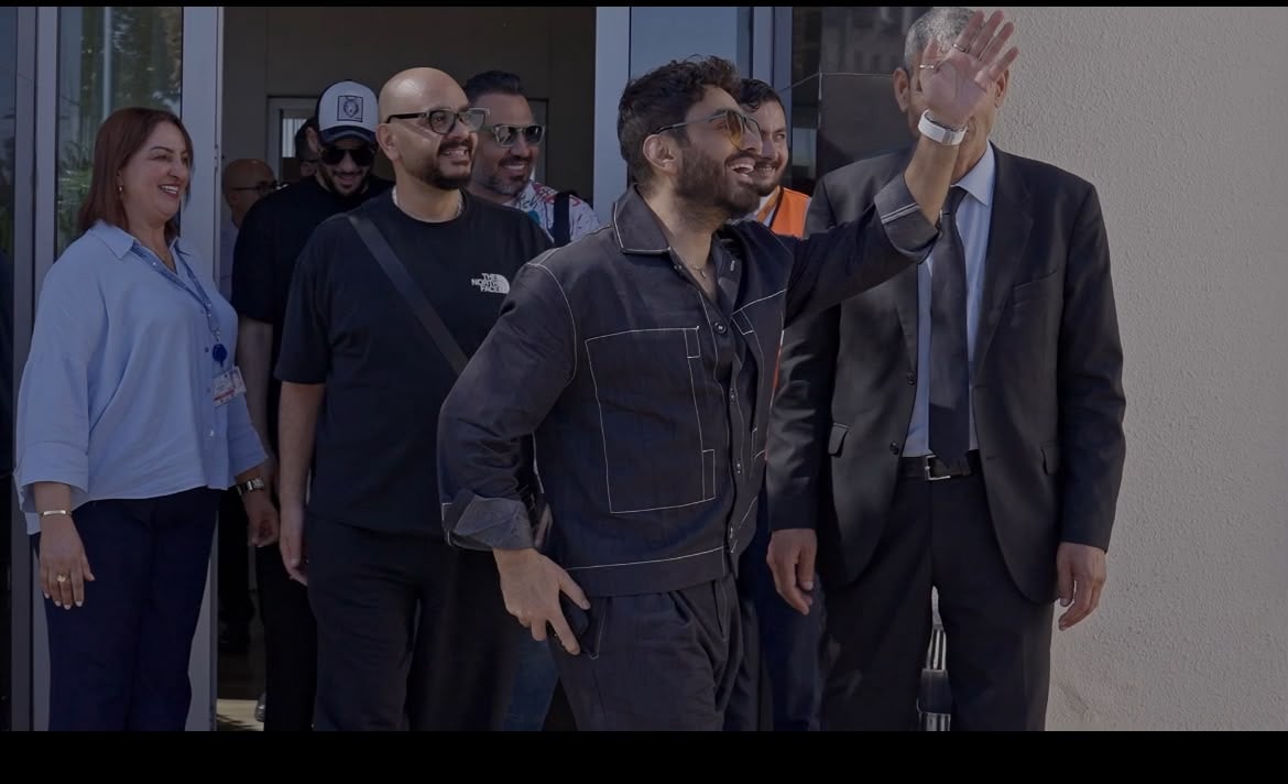 وصول النجم تامر حسني للمغرب (1)