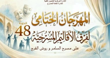 انطلاق الدورة الـ48 للمهرجان الختامي لفرق الأقاليم المسرحية في 24 يونيو