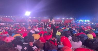 جمهور كبير في منطقة الفازون زون قبل مباراة منتخب مصر في كأس العالم