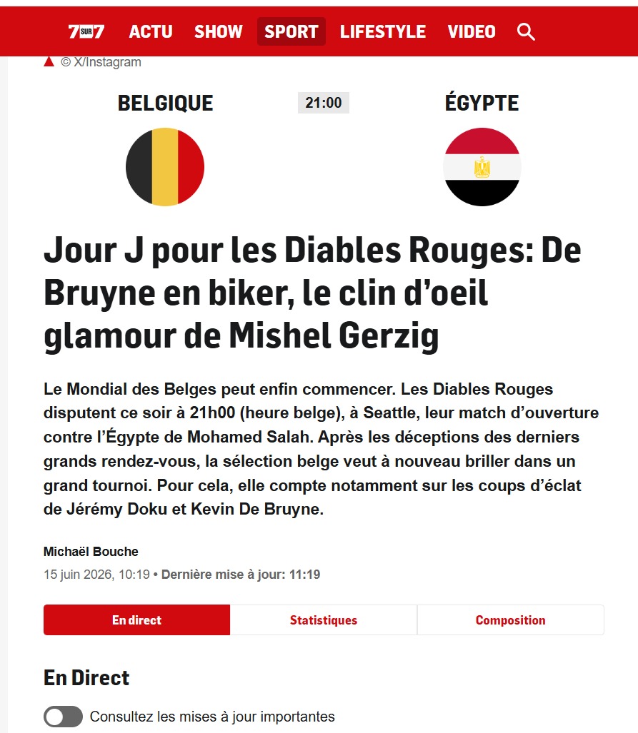 مواجهة مصر حديث صحف بلجيكا مواجهة مصر حديث صحف بلجيكا
