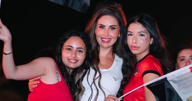 مى سليم تعبر عن إعجابها بفعالية Egyptian Fan Zone وأجوائها المميزة