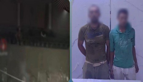 ضبط شخصين حاولا سرقة عمود حديدي بجوار مترو الأنفاق في القاهرة