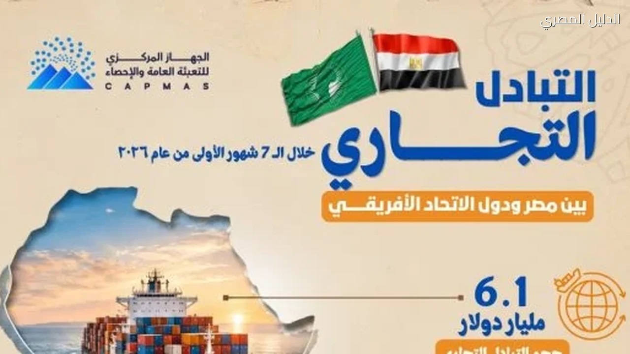 الإحصاء: 11.8% ارتفاعـا فـى قيمة التبادل التجــارى بين مصر ودول الاتحاد الإفريقى